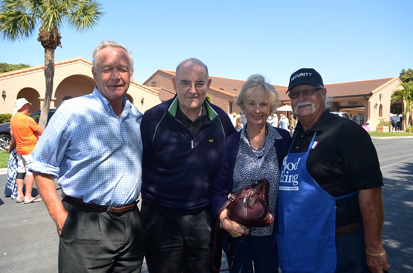 Bob Nicholson, the Rev. Gerry Finegan, Bernadette Nicholson and David Endean
