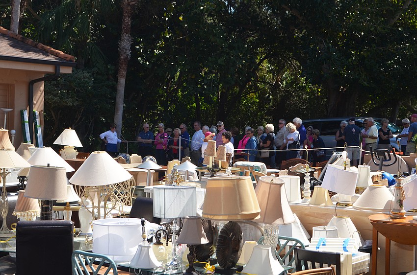 There was a separate line to get into the furniture section of the Royal Rummage Sale.