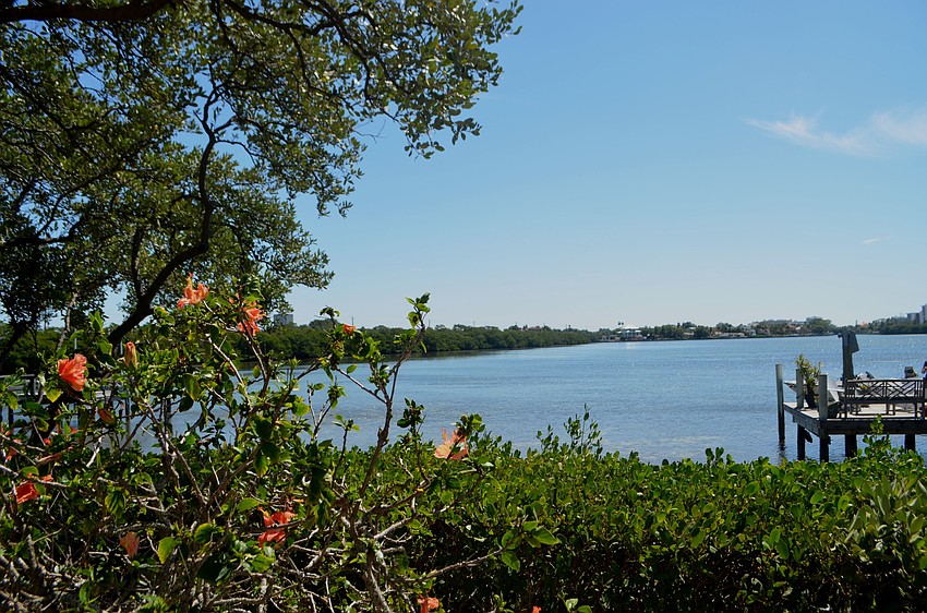 Howard Rooks’ backyard looks out onto Pansy Bayou.