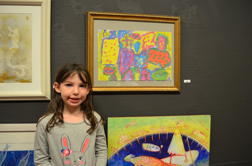Daphne Silvestri, 6, is the youngest artist to have a piece in the exhibit.