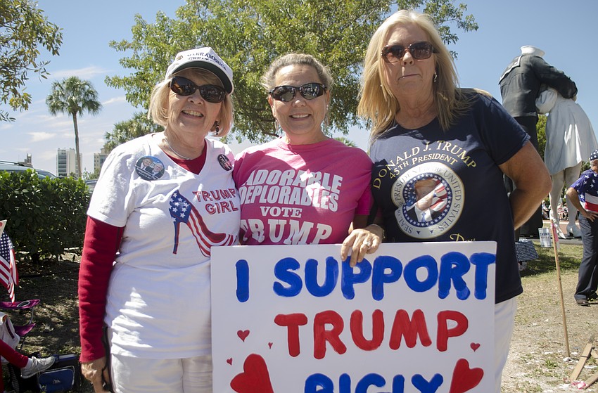 Event organizers Julia Brady, Andrea Stanford and Barbara Hemingway