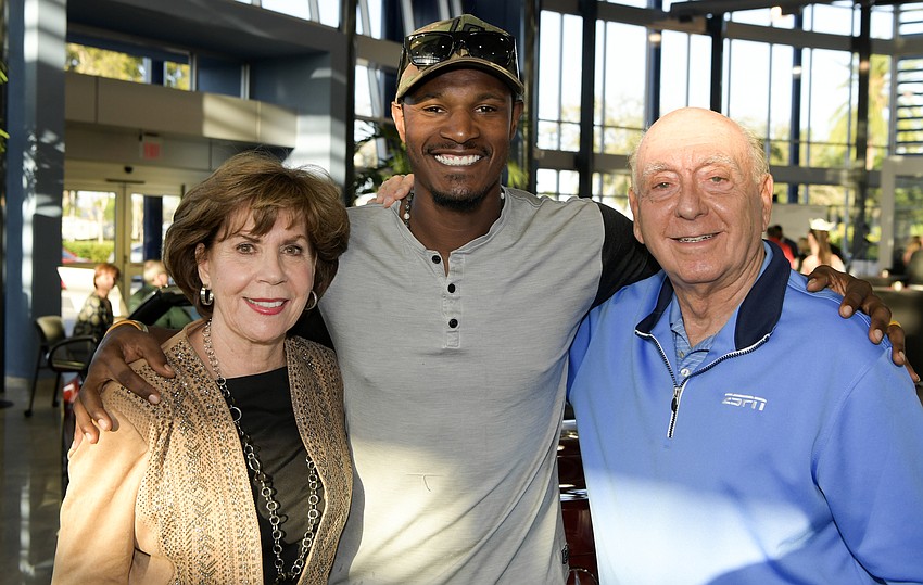 Lorraine Vitale, Adam Jones and Dick Vitale
