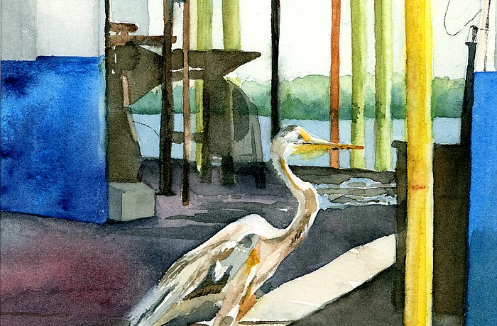 "Cortez Heron" by Karen Beach was chosen at this year'      s cover art.