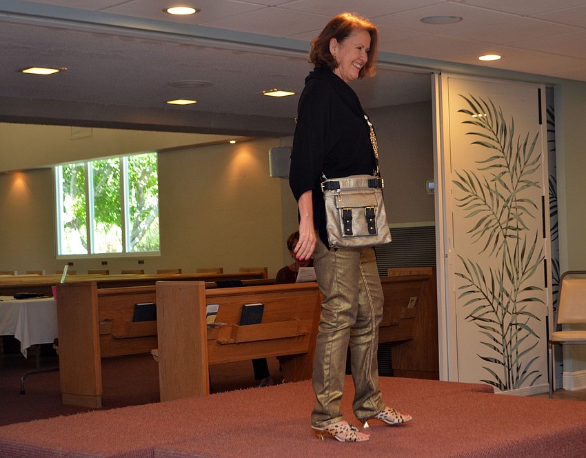 Gail Condrick is all smiles during the Lord’s Warehouse Fashion Show.