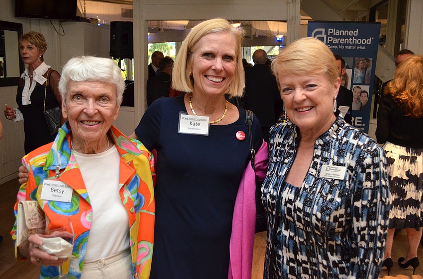 Betsey Tinkham, Kate Lannamann and Board Chair Carolyn Johnson