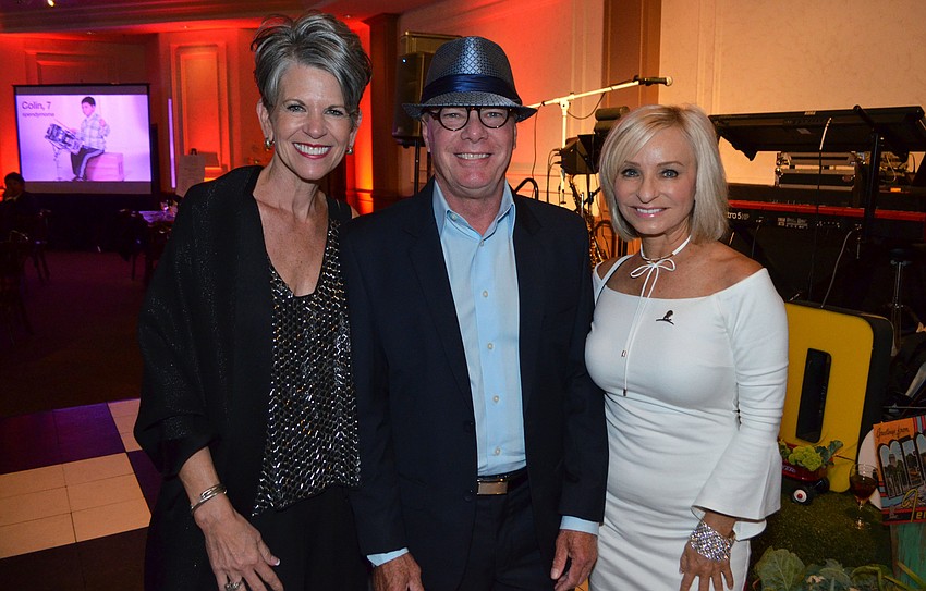 Sally Schule with hosts Les McCurdy and Lulu