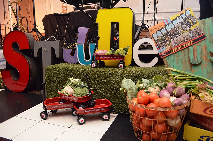 All decorations and furniture for the March 10 event at Michael’s On East were donated by Sarasota Architectural Salvage and So Staged Events.