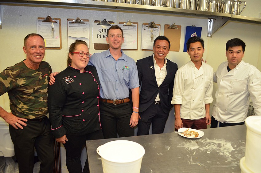 James Harries, Christine Nordstrom, Derek Blackburn, Veth Senenoi, Bryan Aye and Don Nguyen