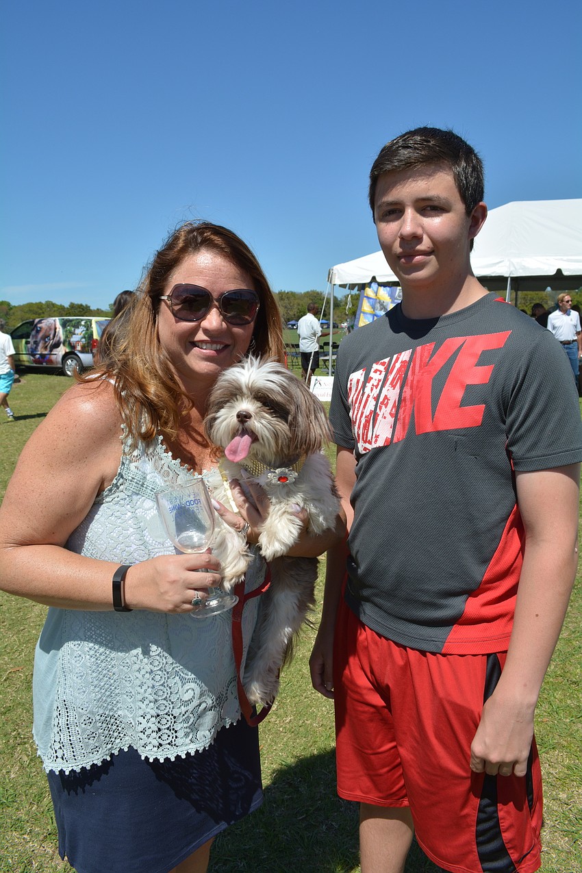 Maria  and Joey Amenta, of Heritage Harbour, brought their dog, Minnie. 