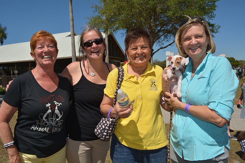 East County residents Carol Patulo, Lynn Shepardson, Lydia Martin and Jody Darling all volunteer with Nate'    s Honor Animal Rescue.