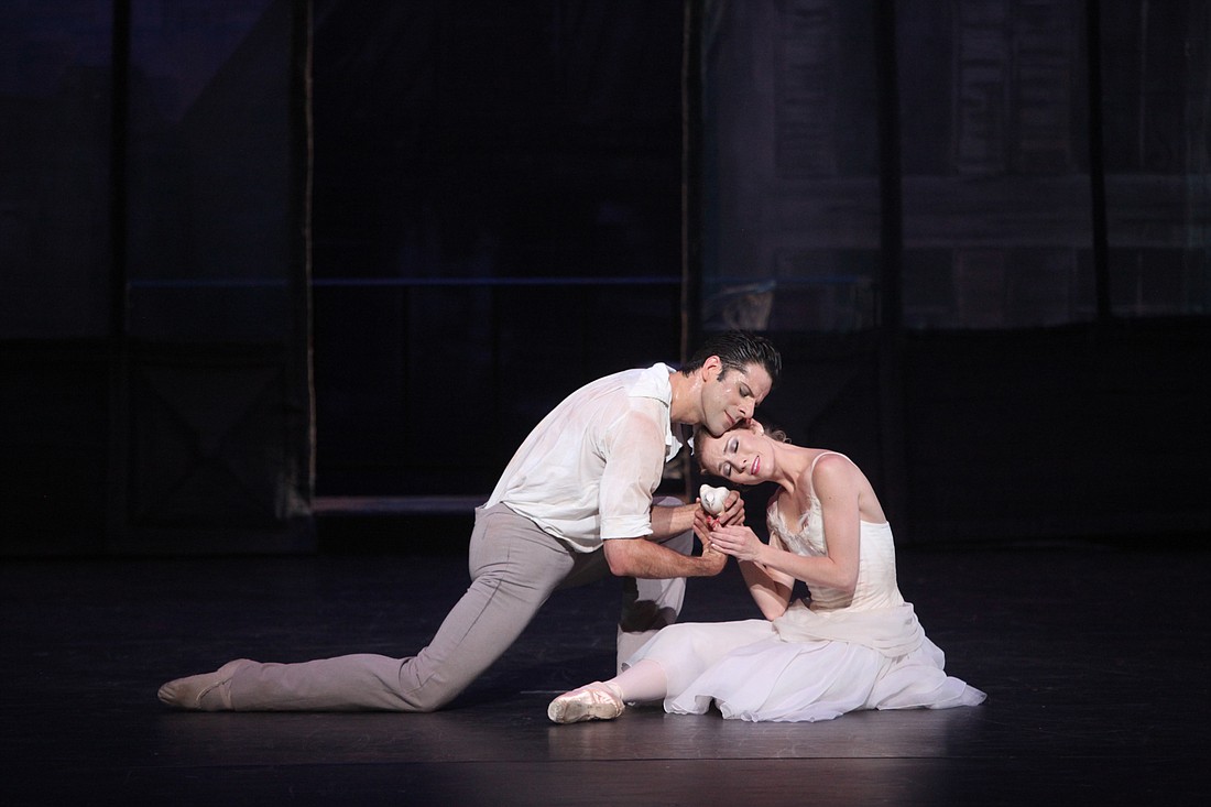 Marcelo Gomes and Victoria Hulland in Sir Frederick Ashton&#39;        s "The Two Pigeons." Photo Credit Frank Atura