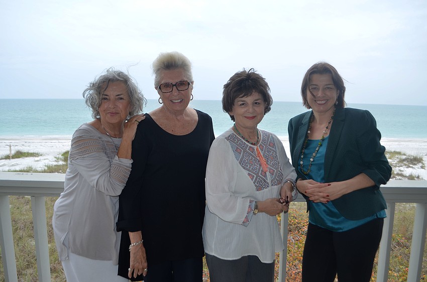 Luncheon hosts Oksana Bashuk Hepburn, Romana Rainey, Anisa Mycak and filmmaker Olha Onyshko