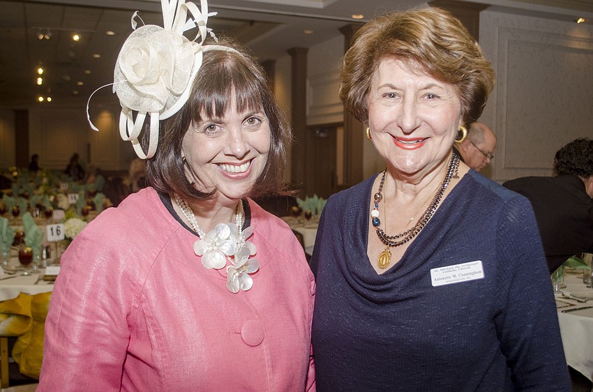 Fashion show committee member Michelle Fournet and event chairwoman Antonette Cunningham.