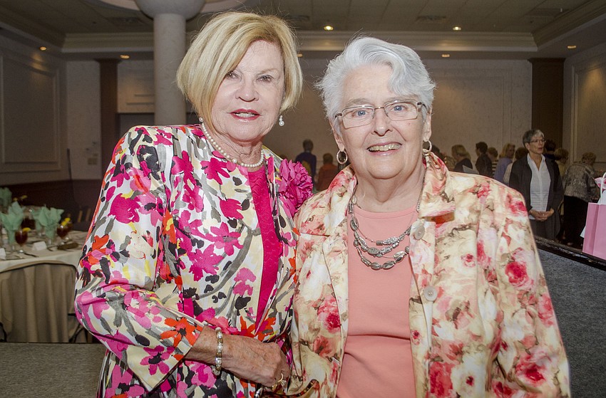 St. Michael the Archangel Women'  s Guild president Linda Conway with former president Nancy Sweeney.
