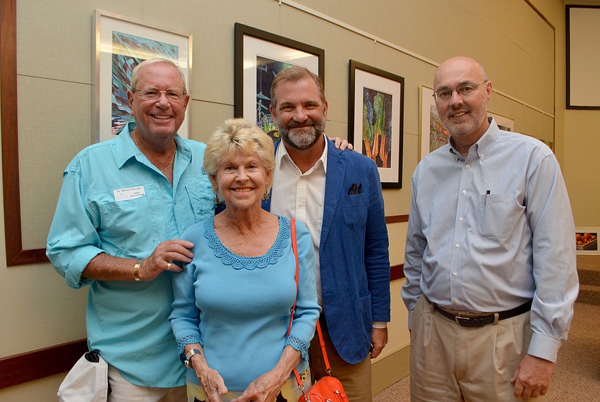 Warren and Kathy Simmonds, assistant Town Manager Mike hein and Town Manager Dave Bullock
