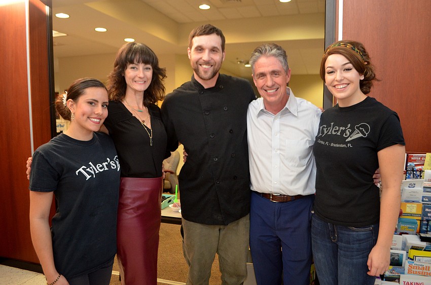 Sade Bellinger, Rebekah Peranio, Chris Reed, Michael Garey and Olivia Roth of The Lazy Lobster and Tyler’s Ice Cream