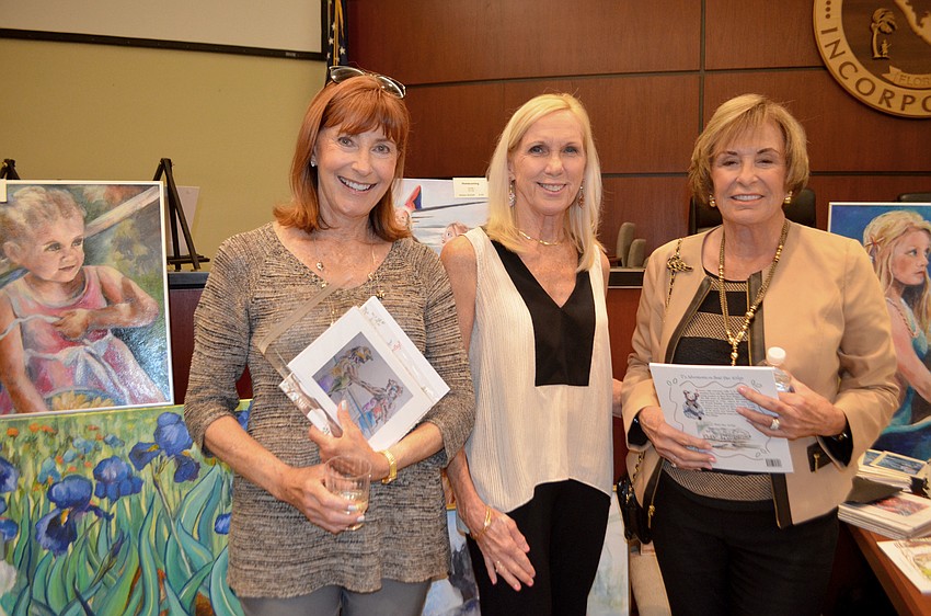 Michael Tendall, artist Barbara Jendrysik and Marie Watts