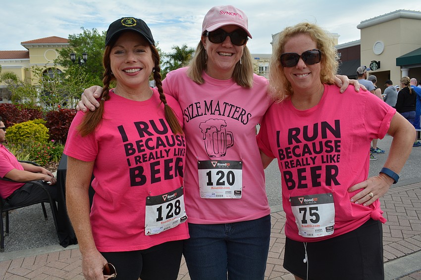 Anne Marie Oliveto, Karen Nelson and Jacqueline Helm make the run part of their girls weekend.
