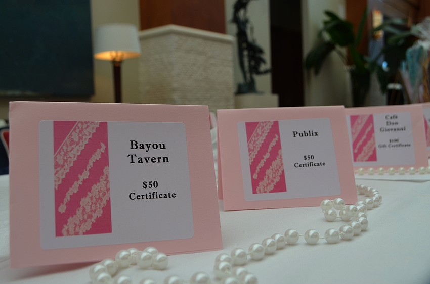 The raffle include numerous gift cards to restaurants such as Bayou Tavern, Mar  Vista Dockside Restaurant and Pub and Cafe Don Giovanni.