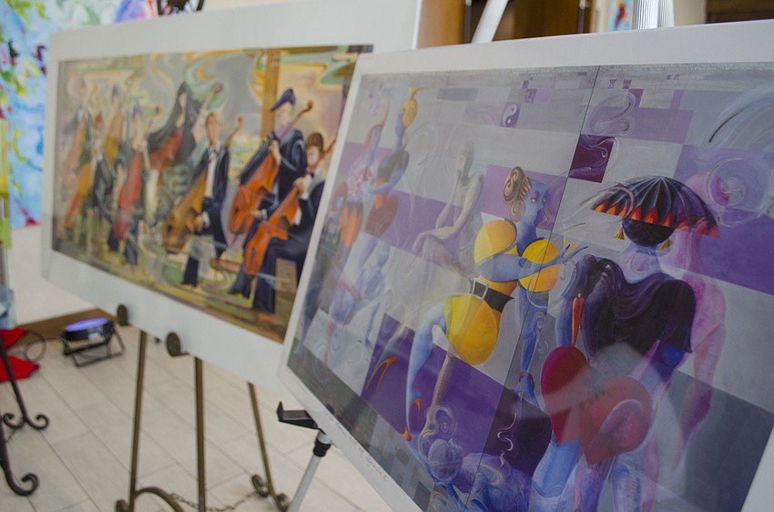 Two prints by artist Susanne Schuenke were on display at the Compeer Luncheon on April 6 at The Francis.