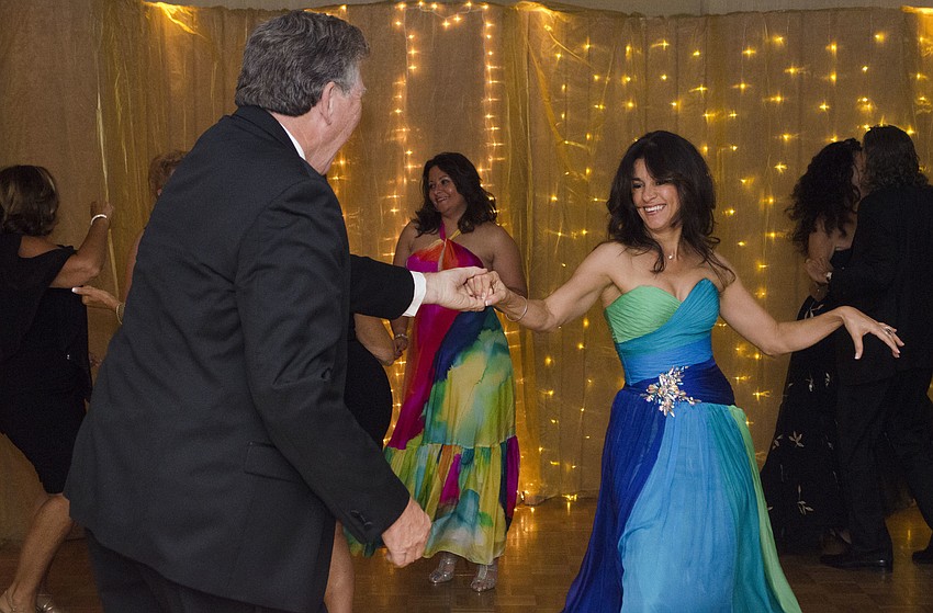 Tom Gardner dances with Neia Concelcao at SPARCCle Gala: “A Nautical Night” on April 8 at Bird Key Yacht Club.