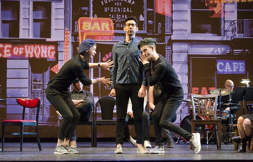 “Beatsville” cast members perform “The School of Cool” at the “Beatsville” media event on April 11 at the FSU Center for the Performing Arts.