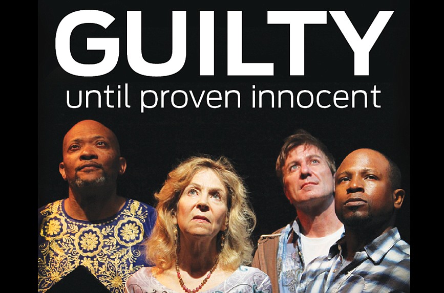 Courtesy Lawrence Evans, Susan Greenhill, Jeffrey Plunkett and Warren Jackson read scripts distilled from interviews with six exonerated inmates.