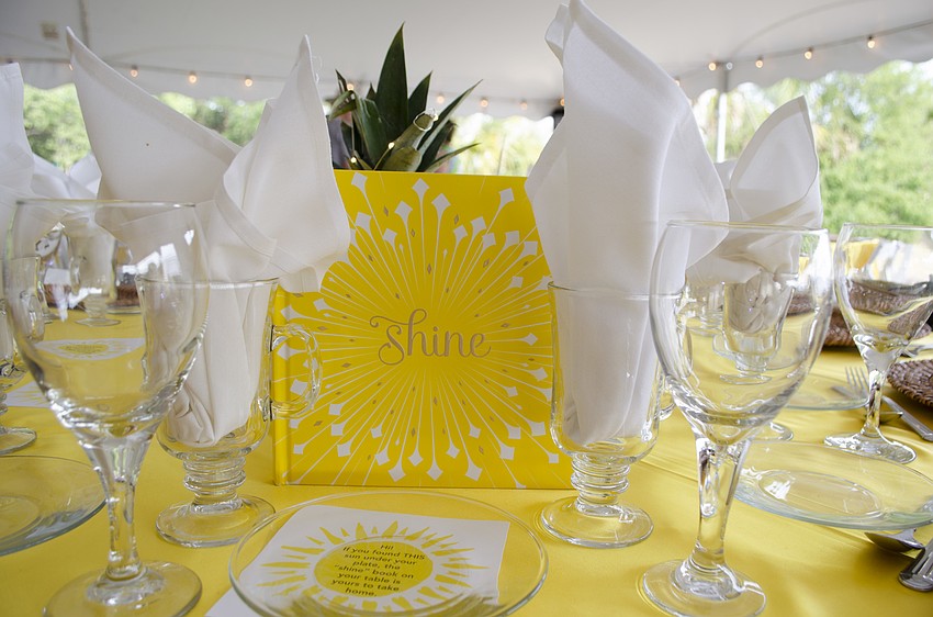 The majority of the decor went along with Visible Men Academy’s color scheme of yellow, gray and white at Shine On! on April 28 at Visible Men Academy.