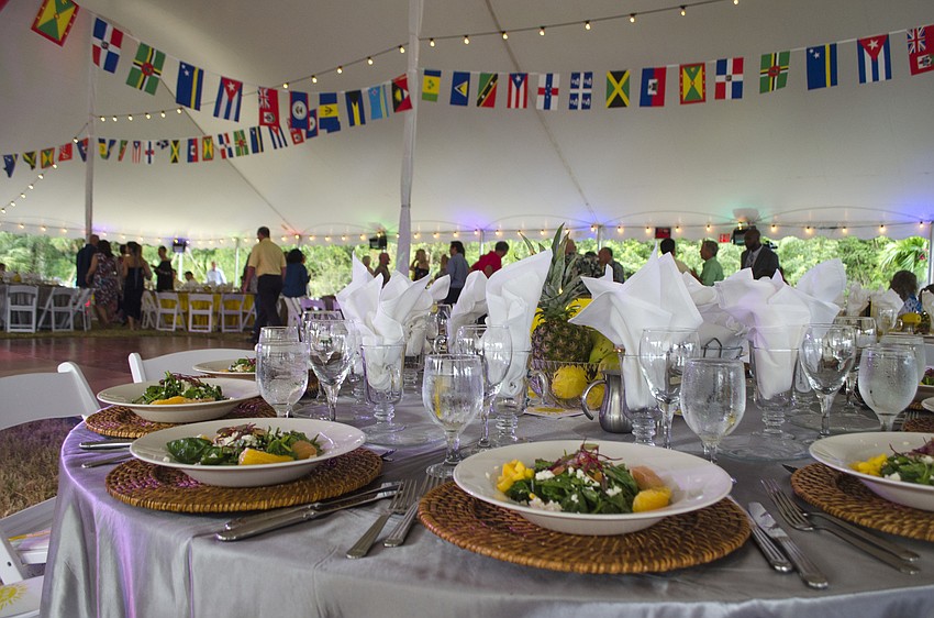 The majority of the decor went along with Visible Men Academy’s color scheme of yellow, gray and white at Shine On! on April 28 at Visible Men Academy.