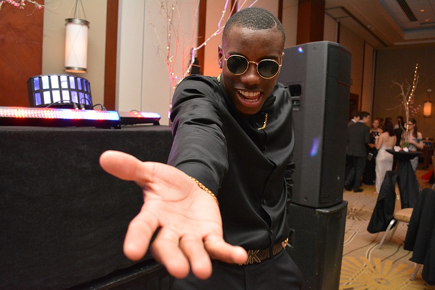 Lakewood senior Devin Twenty hams it up during the song 