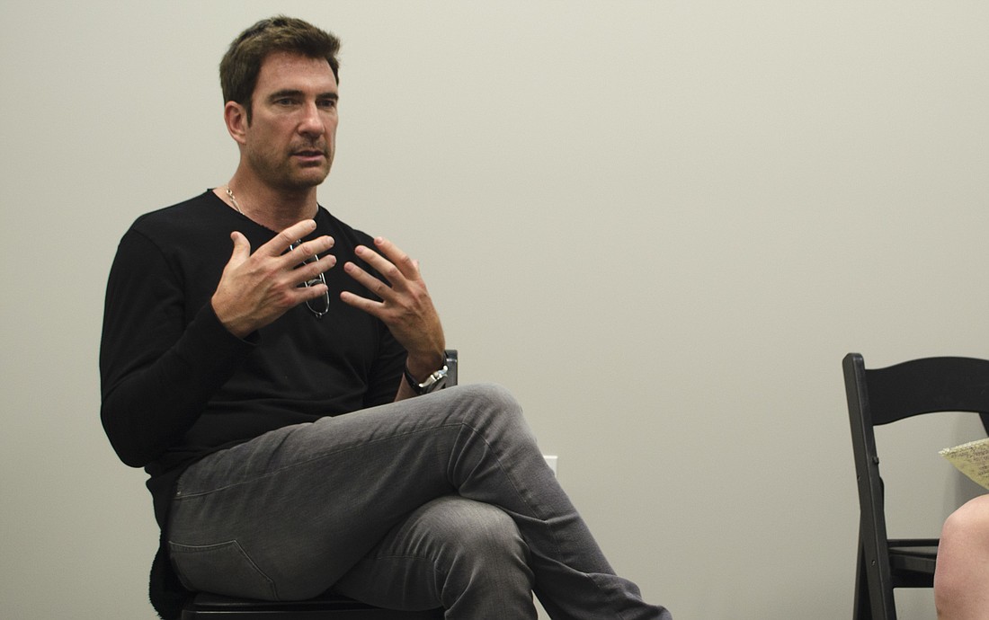 Dylan McDermott visited the new Ringling Studios Complex on April 28. Photo by Rich Schineller