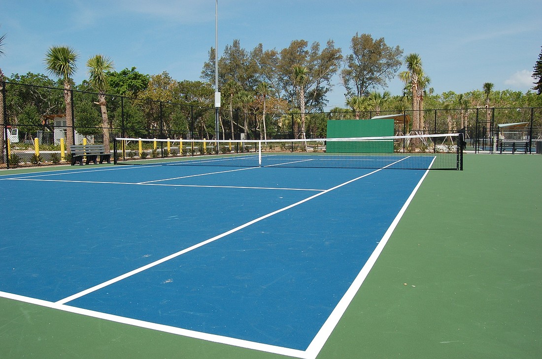 Tennis courts, along with pickleball and basketball courts, are open.