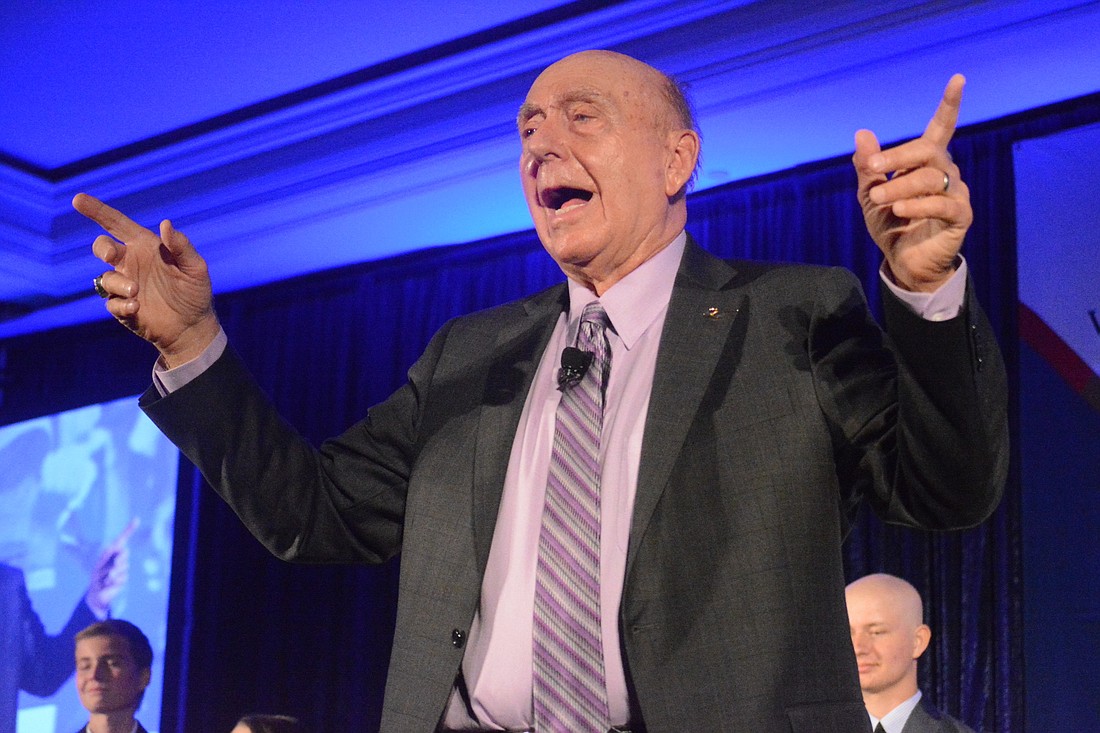 Dick Vitale fires up the crowd at his gala.