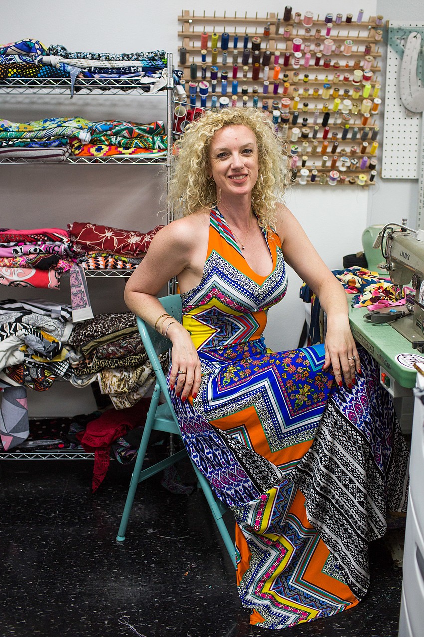 Huard oversees the production process of Aerial Clothing SRQ from start to finish, and everyday is a little bit different for her.