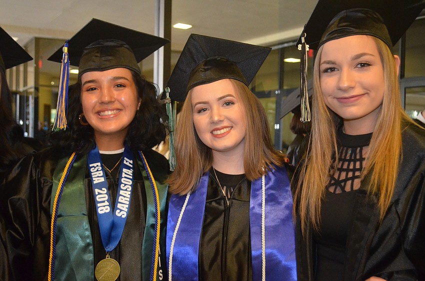 Sophia Lopez, Alexis Carroll and Morgan Bergman are part of the Class of 2018.