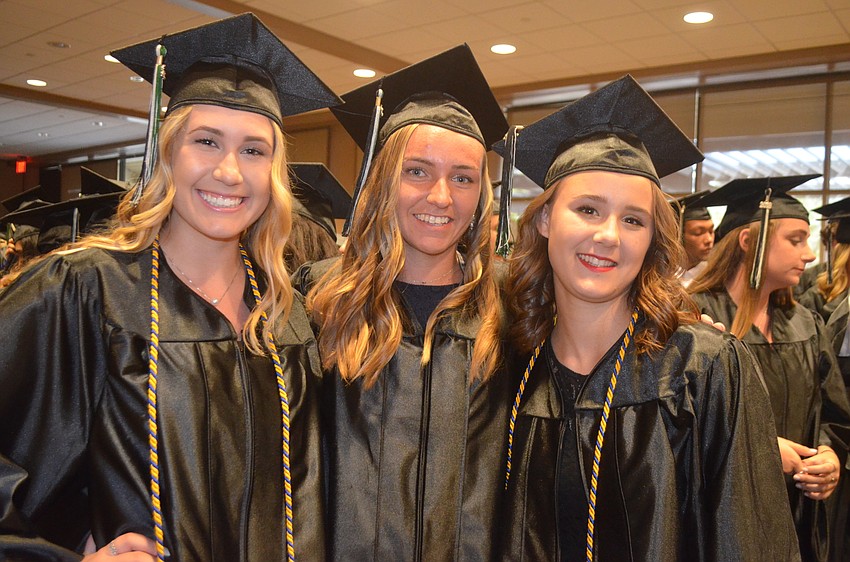 Kylie Dukette, Donna Dunkum and Carley Dulin are excited to begin their post-high school life.