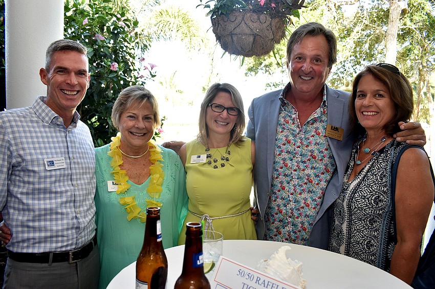 Rob Wagner, Longboat Key Chamber of Commerce President Gail Loefgren, Tonya Atchison, Michael Doll and Allie Hueter