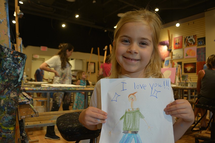 Alexis LeMieux, a 5-year-old Rowlett Academy student, says her dad. Ken LeMieux, 