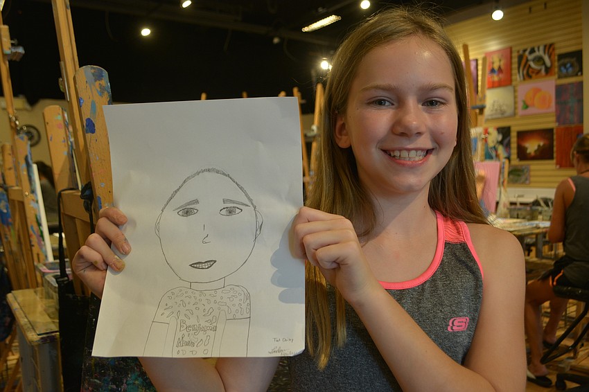 London Dailey, a 10-year-old Southside Elementary student, says the best thing about her dad, Tad Dailey, is that at the dinner table, he makes the whole family laugh.