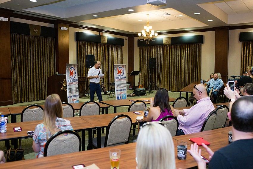 Guests gathered in the ballroom to hear from many guest speakers.
