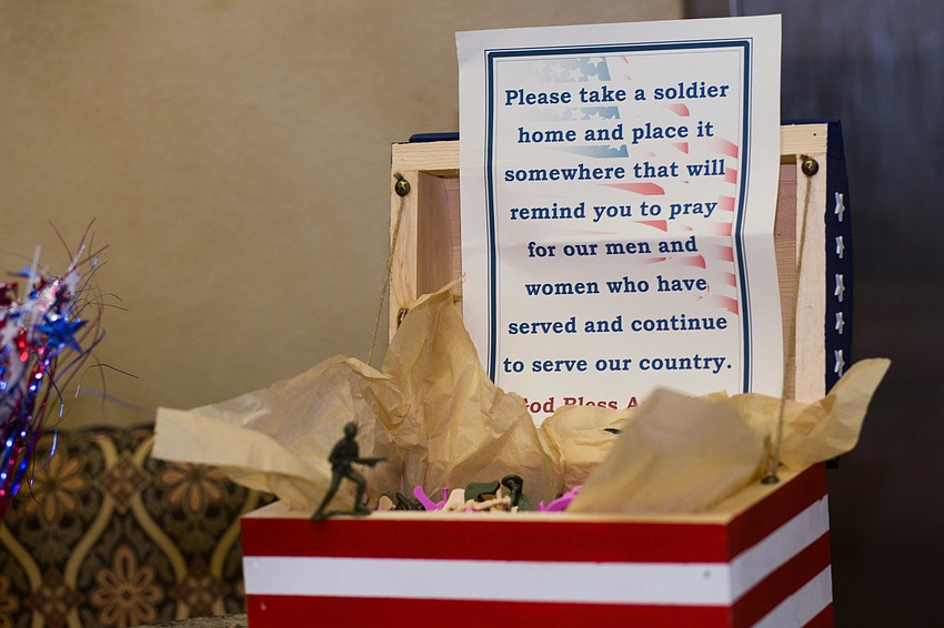 Guests were able to take a plastic toy soldier home with them on their way out.