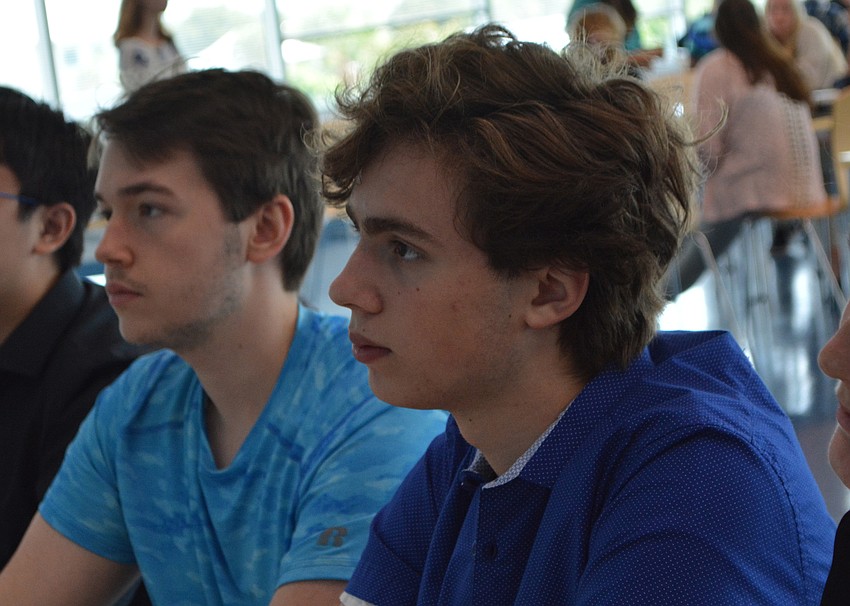 Braden River High's Stephen Coppa and Lakewood Ranch High's Craig Hagerman answer questions related to the body's function.