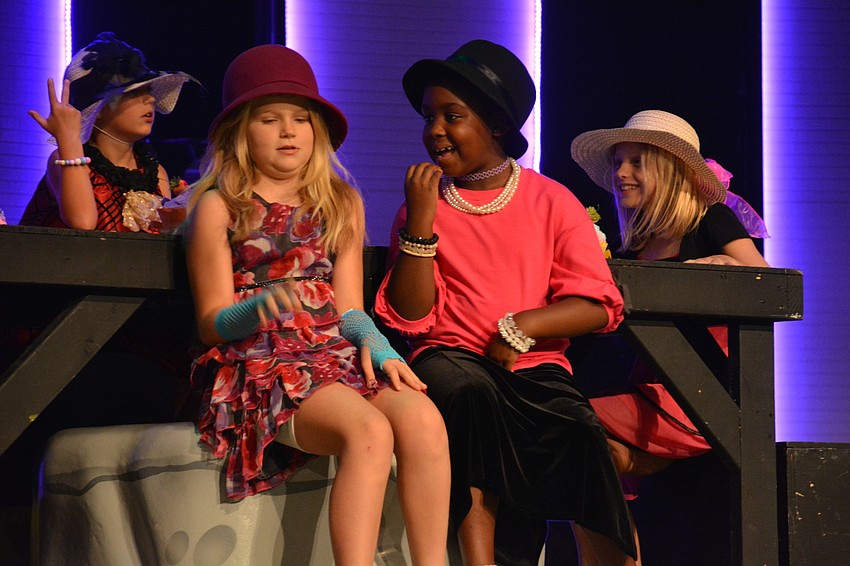 Ella Clark and Myla Bryan attend the Mad Hatter's 