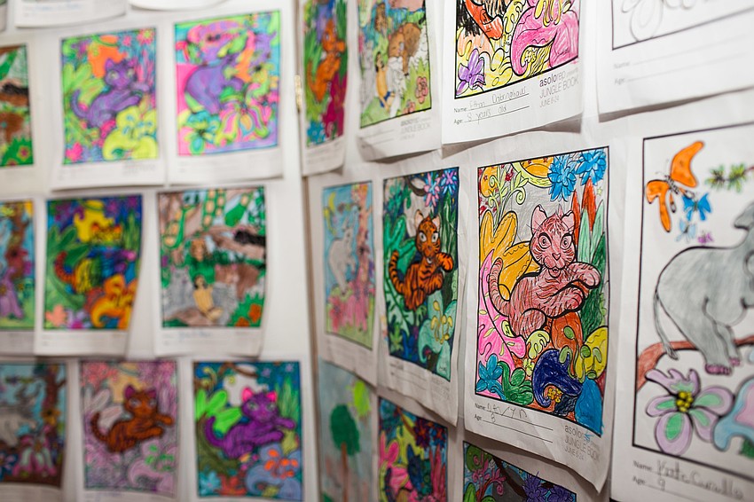 Children submitted artwork for the 