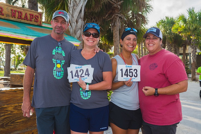 Carl and Karen Russel with Maria and Dee Spanolios