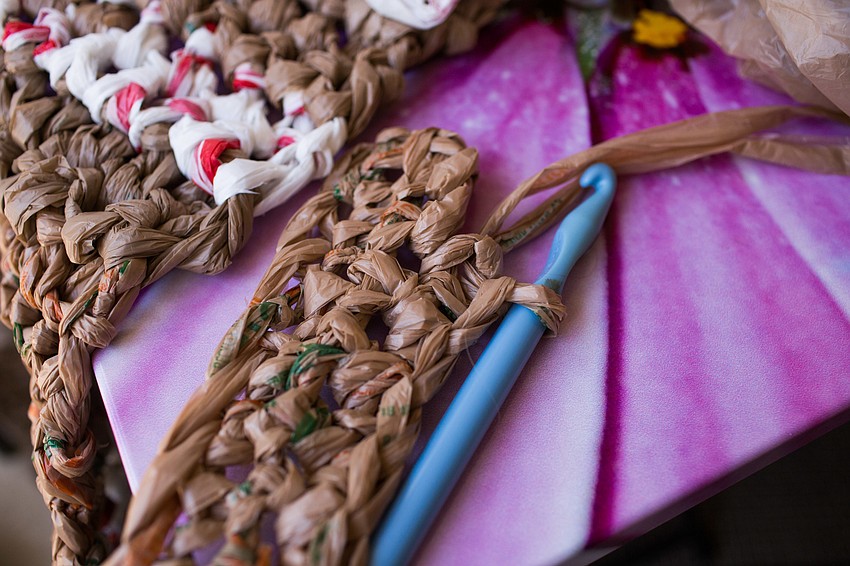 Michele learned to crochet in order to make the mats.