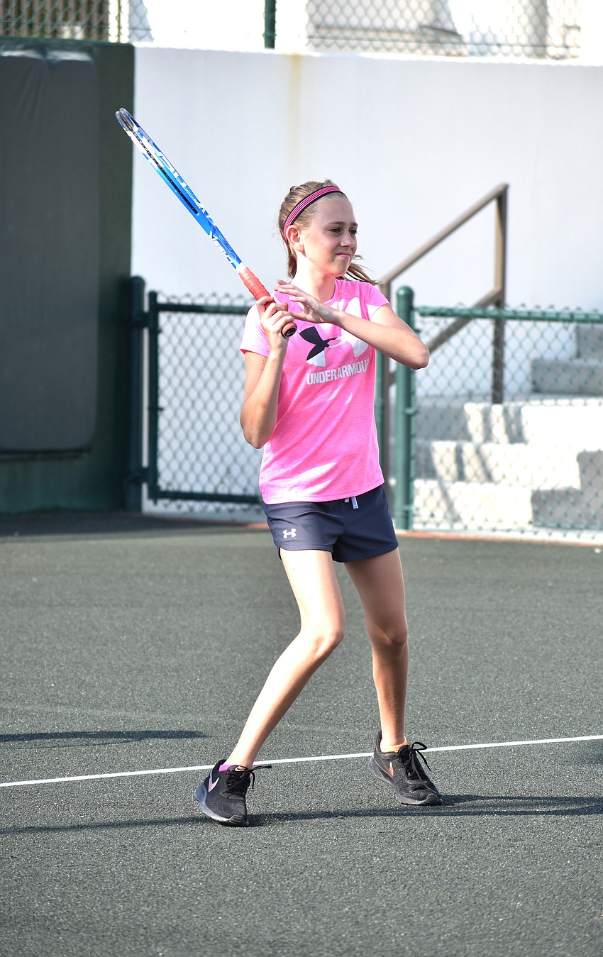 Blythe Snyder follows through.