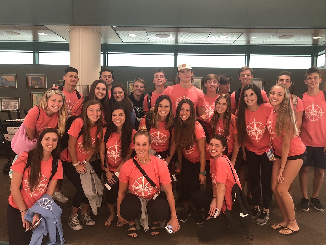The high school Pivotal Directions group, spearheaded by Isabella McDevitt, pose on their 2018 trip. Courtesy photo.