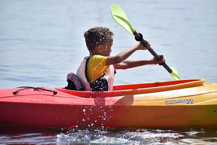 Dominic Spells makes his way around Sarasota Bay.