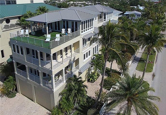 A condominium in Sunset Point Villas recently sold for $3.5 million. Built in 2006, it has four bedrooms, five baths and 3,843 square feet of living area.